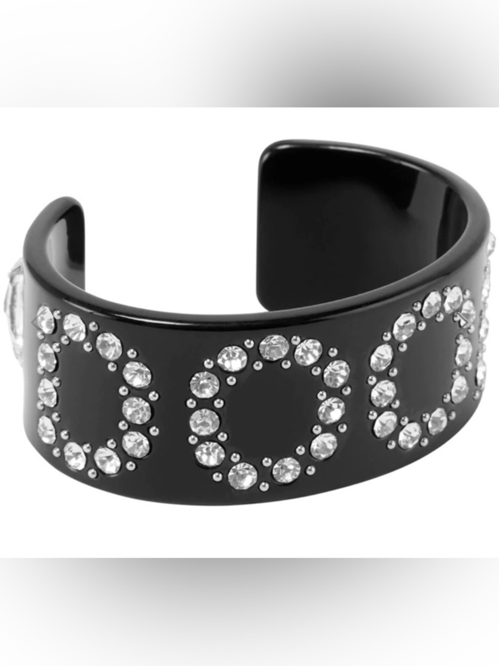 Killstar Bracelet 5.8” Cuff “DOOM” Crystals Black